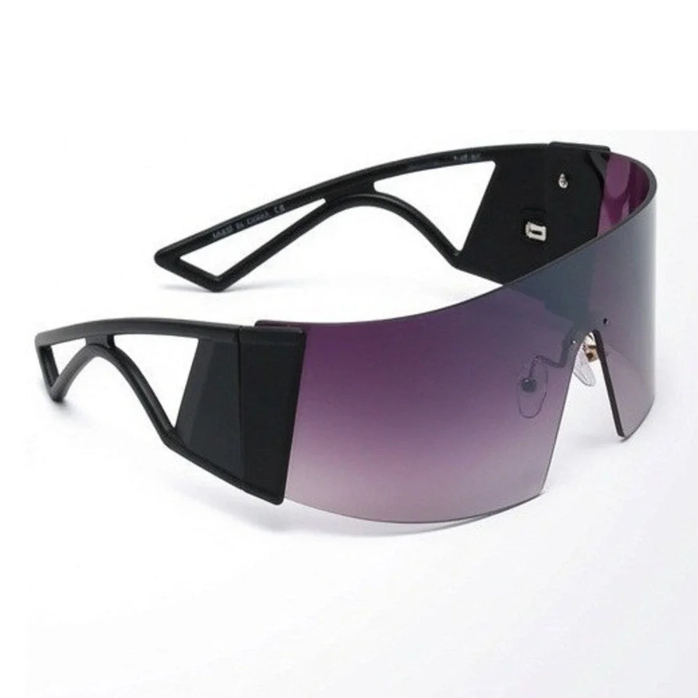 Men Sunglasses Fashion Designer Wrap‎ Around Style Sporty Futuristic Sun Protect